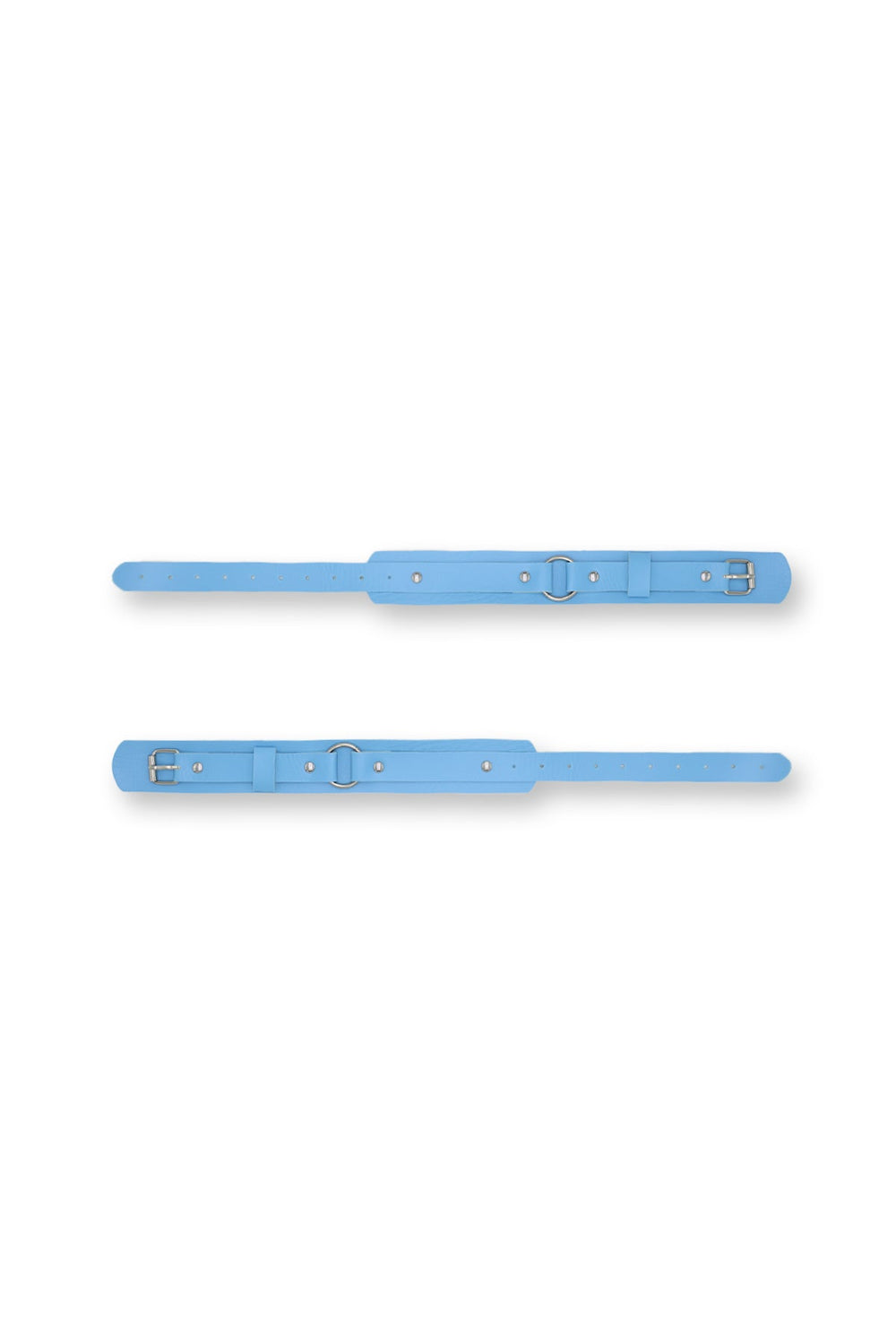 Brassards en cuir vegan avec boucle - Bleu clair