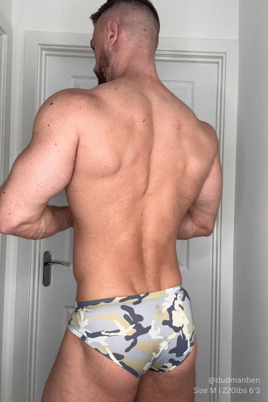 Slip sans coutures Feelin' Sultry avec poche bombée - Camouflage blanc