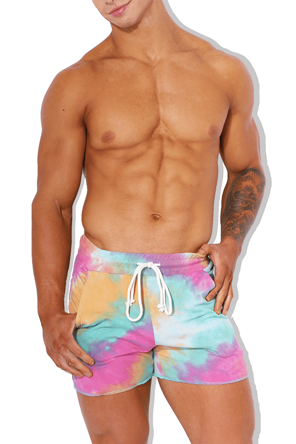 Nomad Cotton Short Shorts - Multicolor Tie Dye - JJ Malibu 