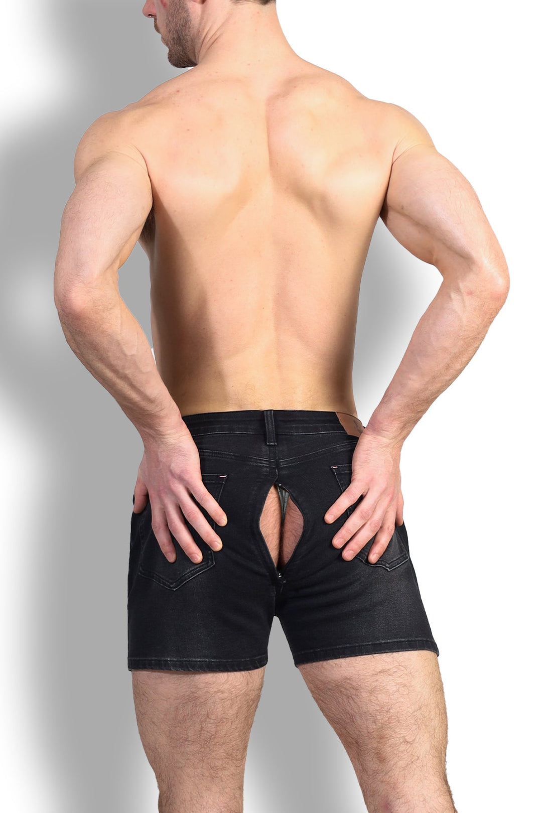 Short en jean Peek-A-Boo - Noir