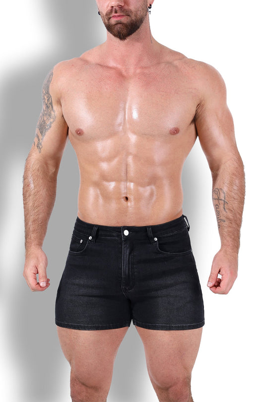 Short en jean Peek-A-Boo - Noir