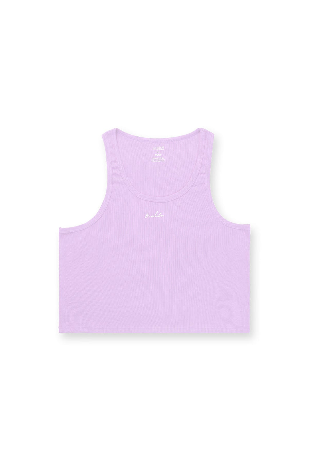Top corto acanalado Dreamy Muscle Fit - Lavanda