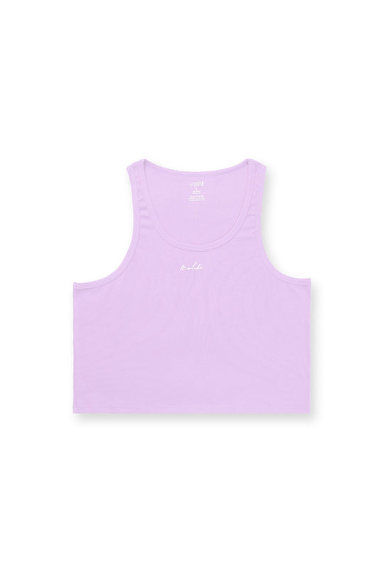 Top corto acanalado Dreamy Muscle Fit - Lavanda